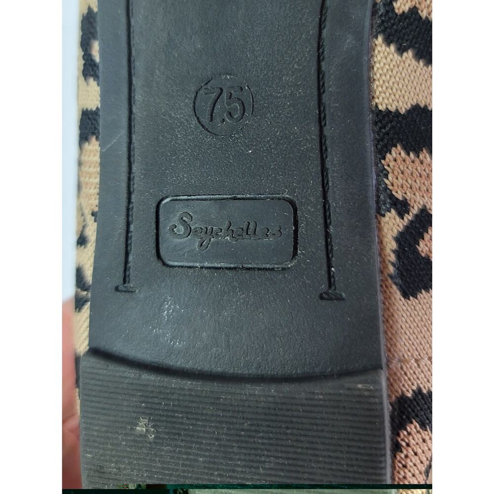 Seychelles Leopard Print Knit Ballet Flats Memory Foam Insoles Women's Size 7.5 - Picture 9 of 11
